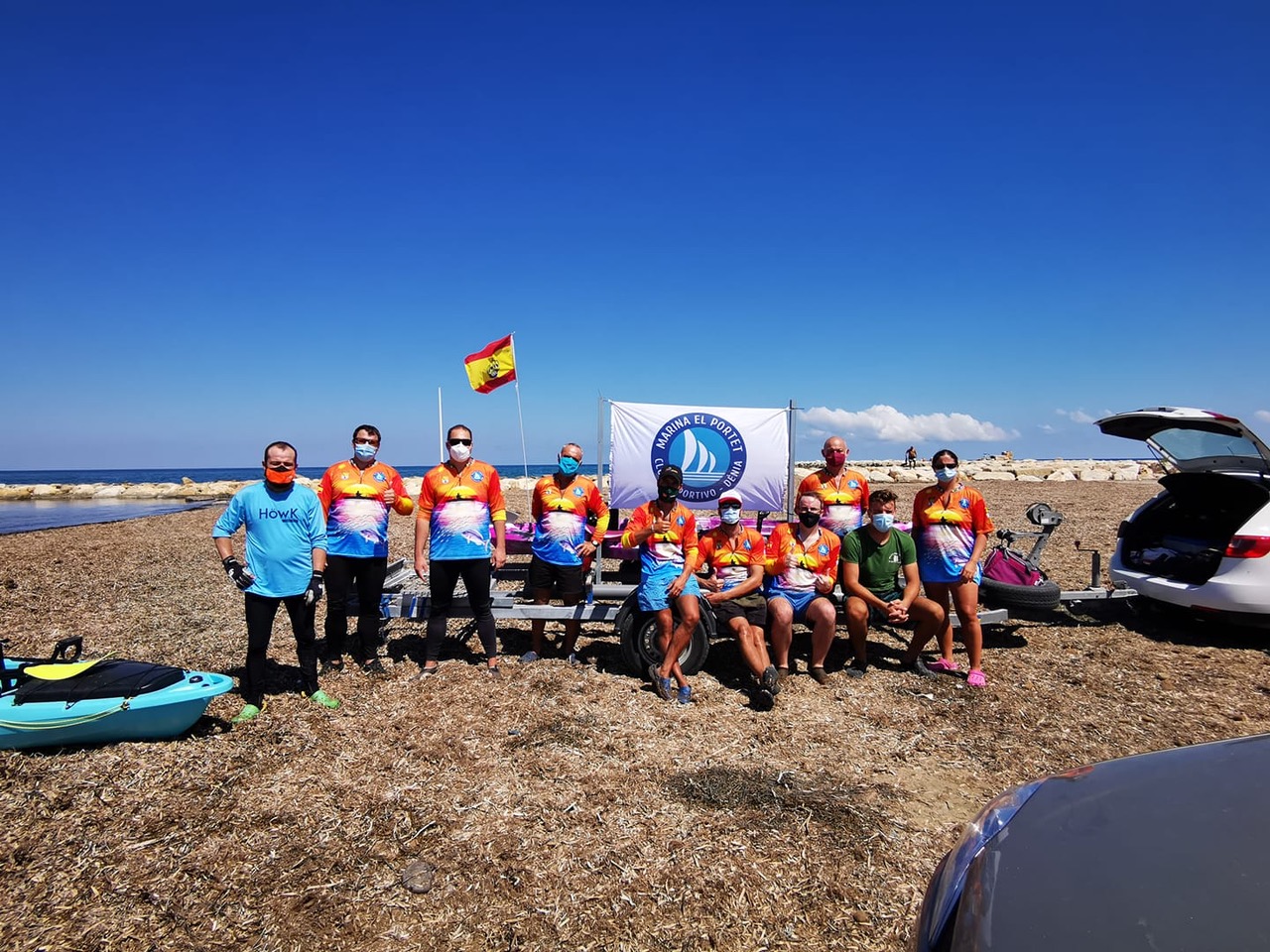 Miembros del Club Marina El portet en una prueba disputada en septiembre de 2020 Miembros del Club Marina El portet en una prueba disputada en septiembre de 2020